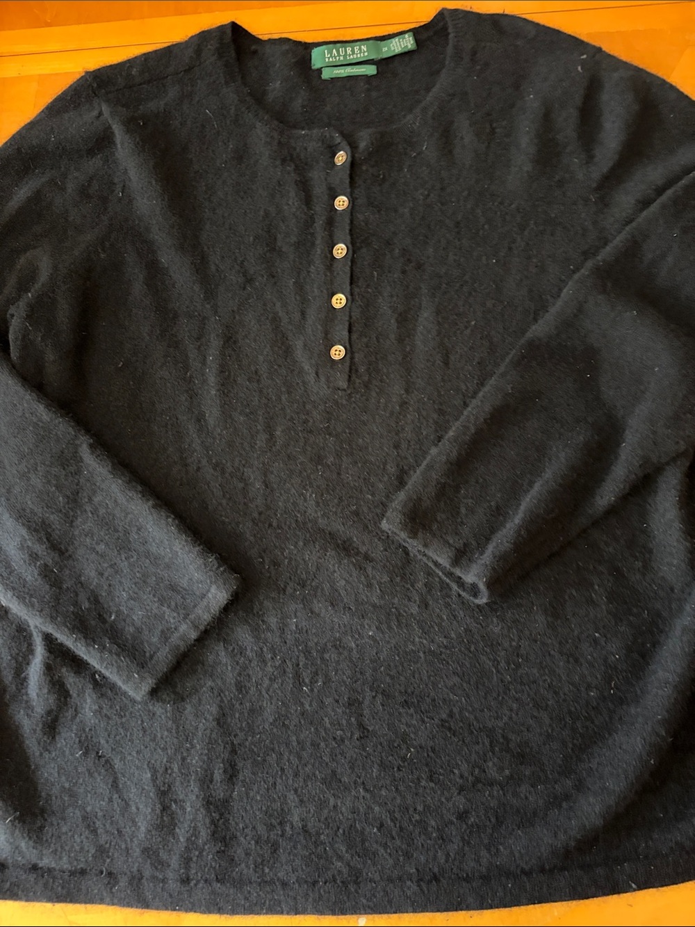 Lauren Ralph Lauren Black Scoop-Neck cashmere sweater